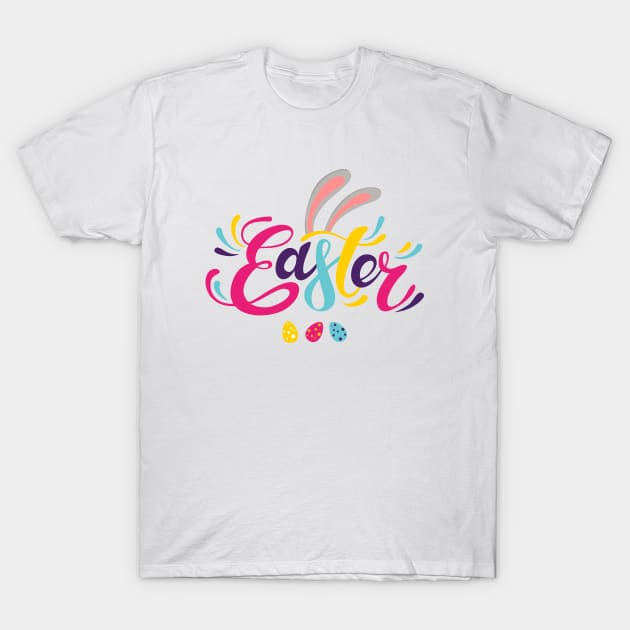 Happy Easter colorful logo T-Shirt by Marysha_art